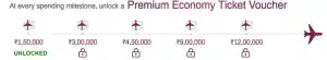 IDFC Vistara Credit card milestones